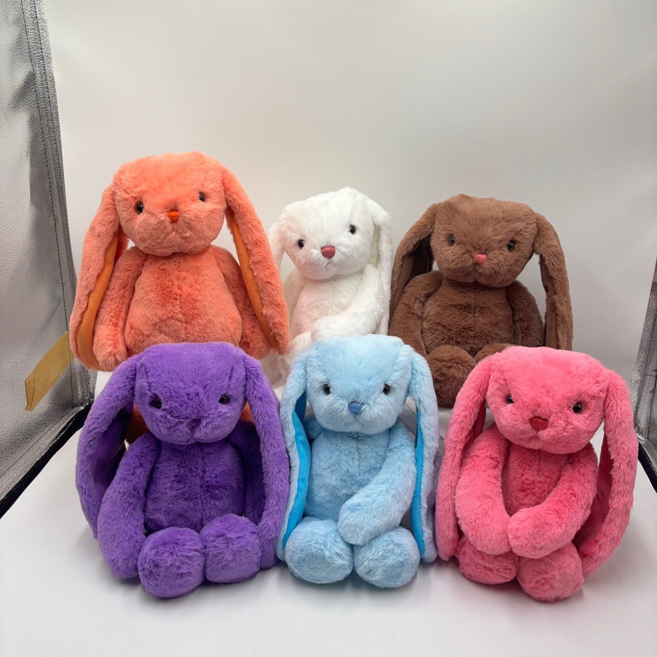 Bunny plush color samples